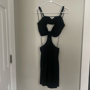 Black open dress